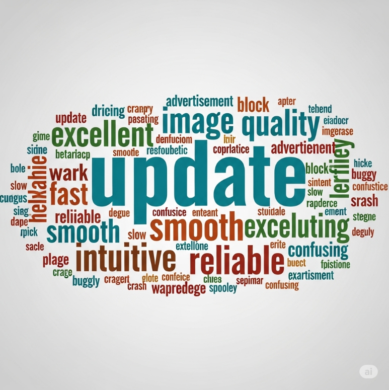 사용자 리뷰 클라우드 그래픽