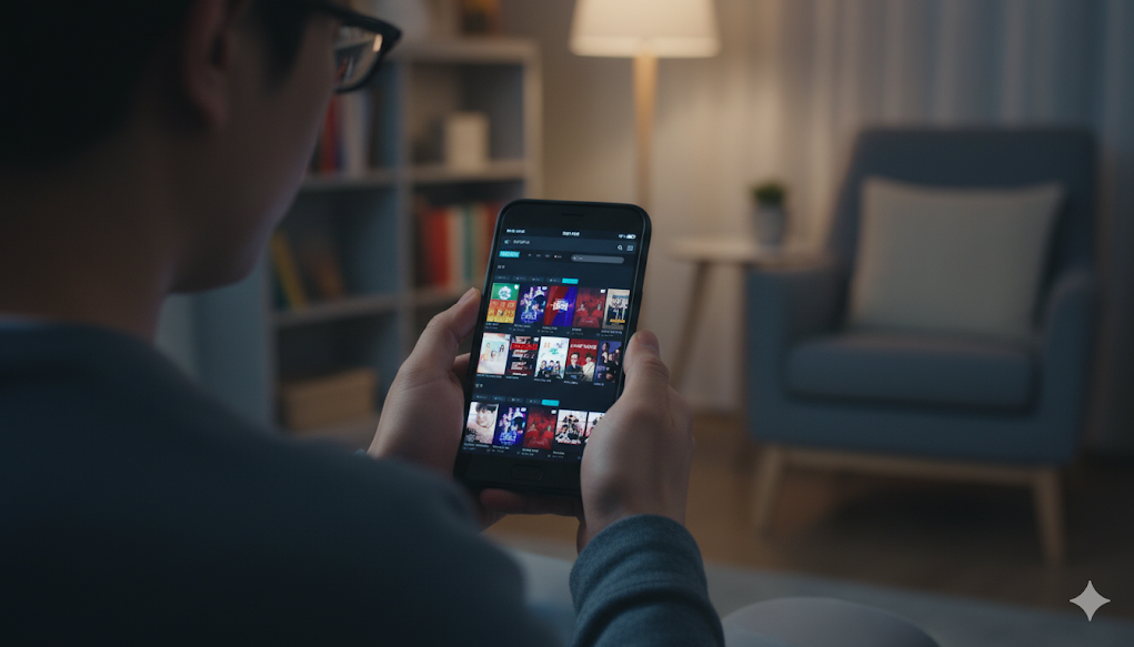 티비위키의 모바일 인터페이스 화면.