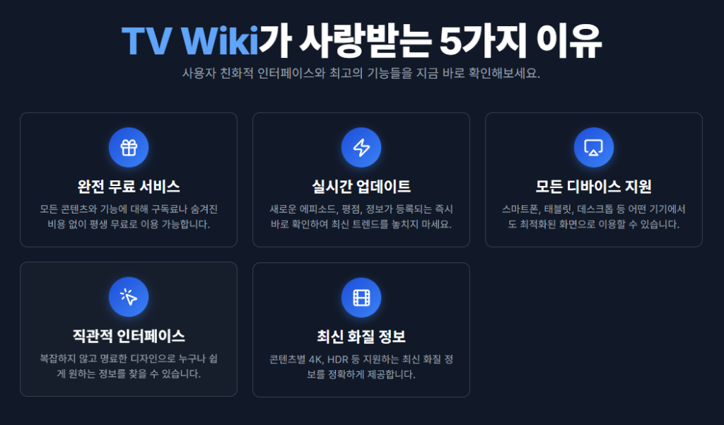 티비위키가 사랑받는 5가지 이유