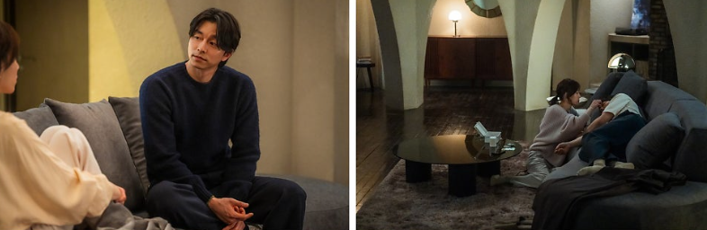 넷플릭스 시리즈 **'트렁크'**의 두 주인공이 서로를 돌보며 정서적으로 가까워지는 순간들을 담고 있습니다.